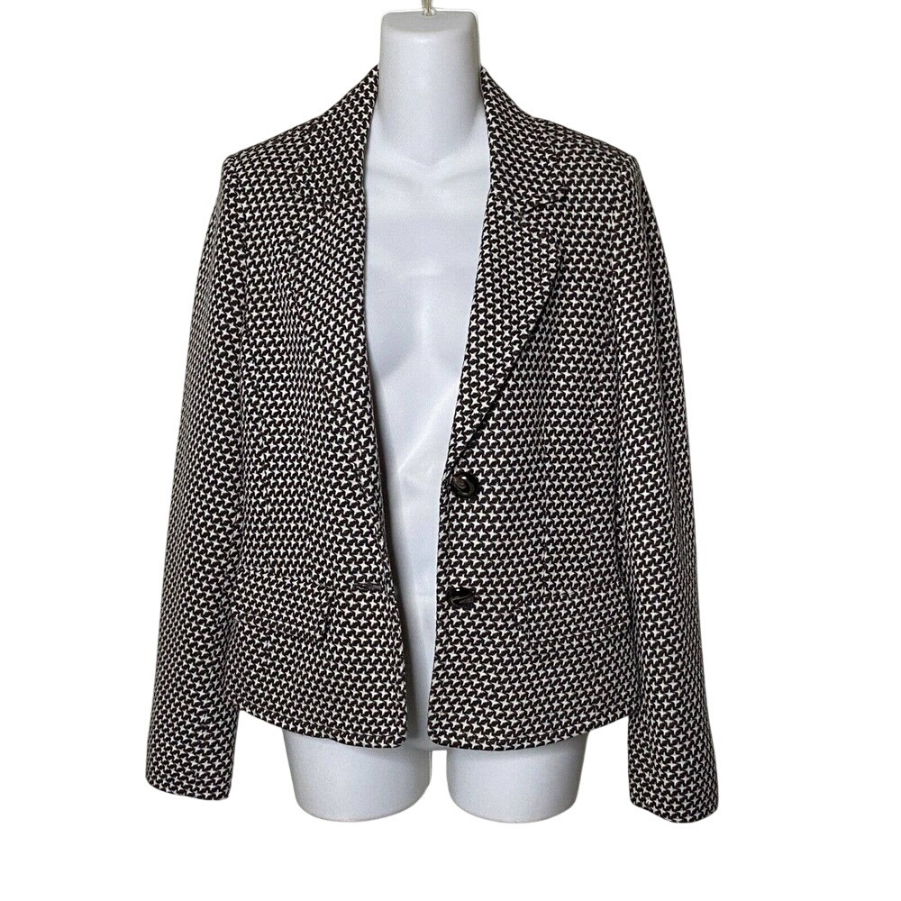 Francis Christian Francis Roth Brown White Starburst Blazer Jacket Academia Sz 6